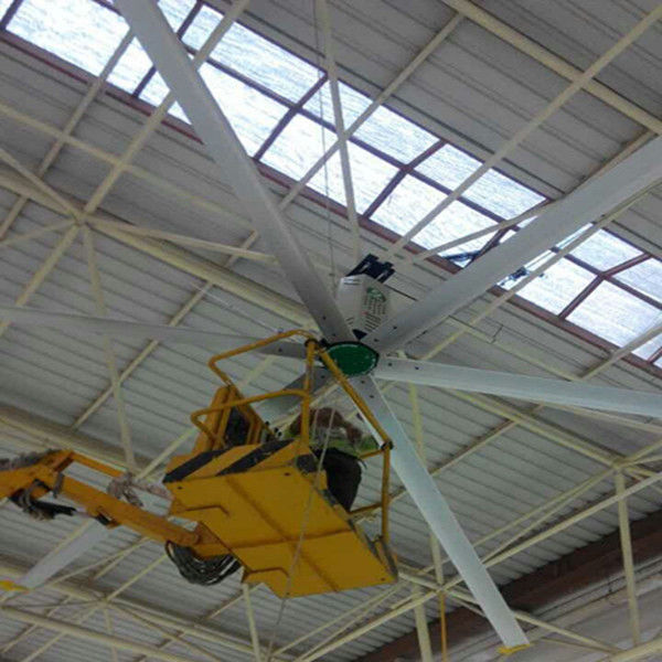 24ft Big Air Large Industrial Ceiling Fan Hvls Six Blades , Remote