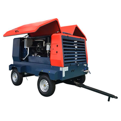 Diesel Powered Screw Air Compressor with Cummins Engine 400CFM 7Bar Portable Airman Wheels Trailer