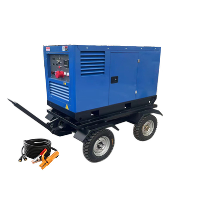 Skid Mounted Wheels Trolley Arc Welder Diesel Welding Plant 400APMS