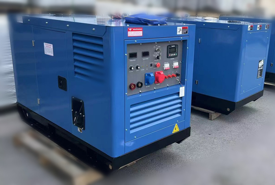 Trolley wheels 400Amps Arc Mig DC welding machine 20kva AC genset diesel generator welder 500a