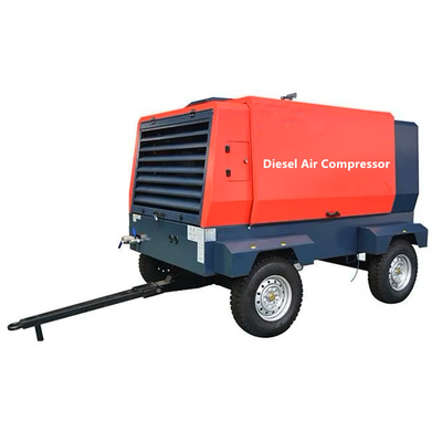 Diesel Powered Screw Air Compressor with Cummins Engine 400CFM 7Bar Portable Airman Wheels Trailer