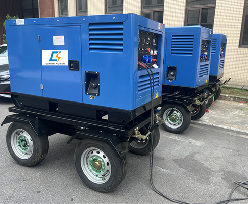 Trailer mounted 20kw AC genset Mig Arc DC 600A Dual welding unit 400 amp diesel engine welders
