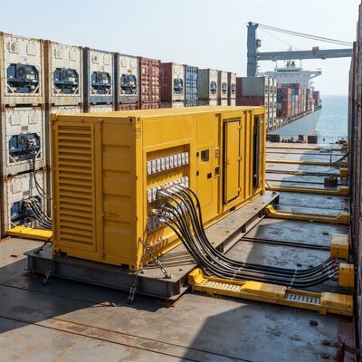 Refrigeration Vessel Power Pack 20pcs Reefer Socket Plugs generator 350 kW Marine Type Diesel Genset for reefer Container