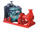 Electric start diesel engine fire pump water 100 hp High pressure 6 inch suction 50m head