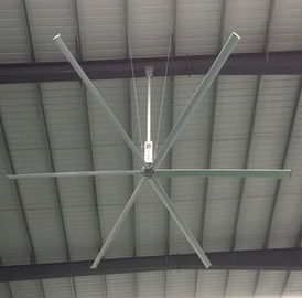 Aerodynamic 6 Blade Bigass Large Industrial Ceiling Fan , 20ft HVLS Electric Ceiling Fan