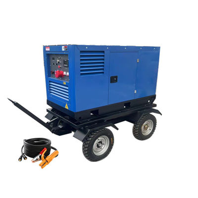 Mobile trailer 800A 400A 430A 500Amp diesel engine welding machine 2 x 2 person welder generator