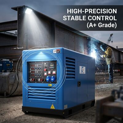 Silent 500A 400Amp Mig Tig DC Welder Diesel powered Integrated Generator and Welding Machine